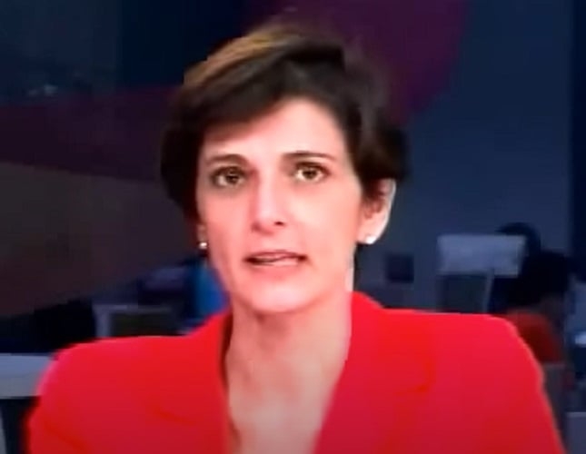 Em 1996, Bonner teve a oportunidade de assumir a bancada do Jornal Nacional, o principal telejornal da Globo, ao lado de Lillian Witte Fibe. Reprodução: Flipar