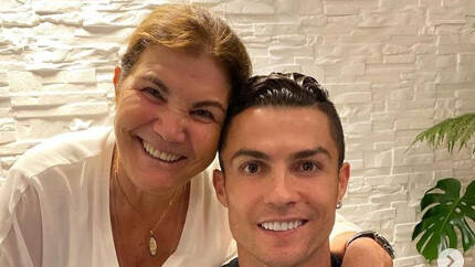 Cristiano e mãe. Foto: Instagram