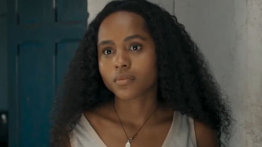 Duda Santos como Maria Santa em 'Renascer' Reproduçao TV Globo