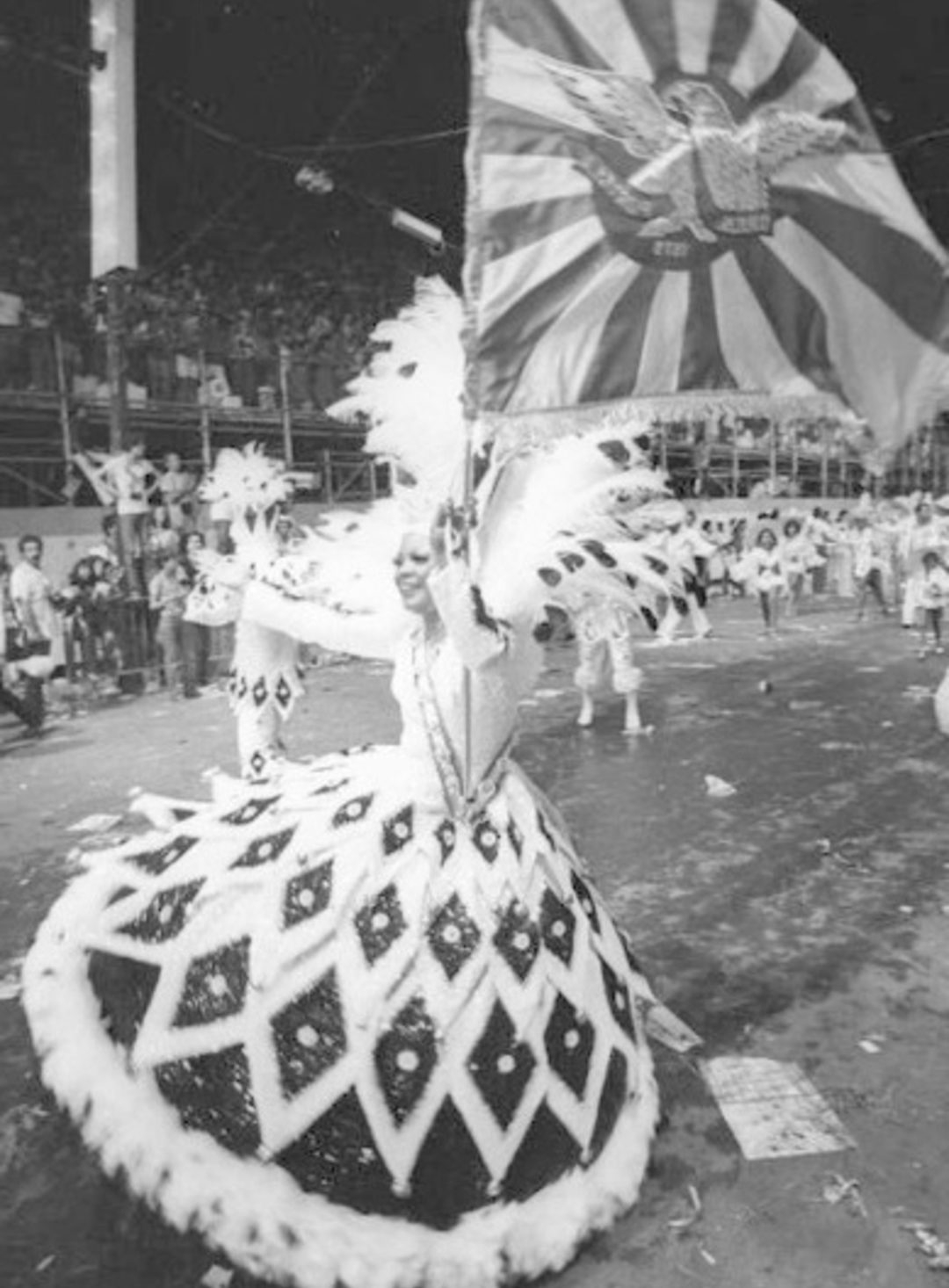 A estreia na Portela aconteceu em 1957. Em 1988, Vilma já havia alcançado um status de mito do Carnaval depois de conquistar 15 notas 10! Reprodução: Flipar