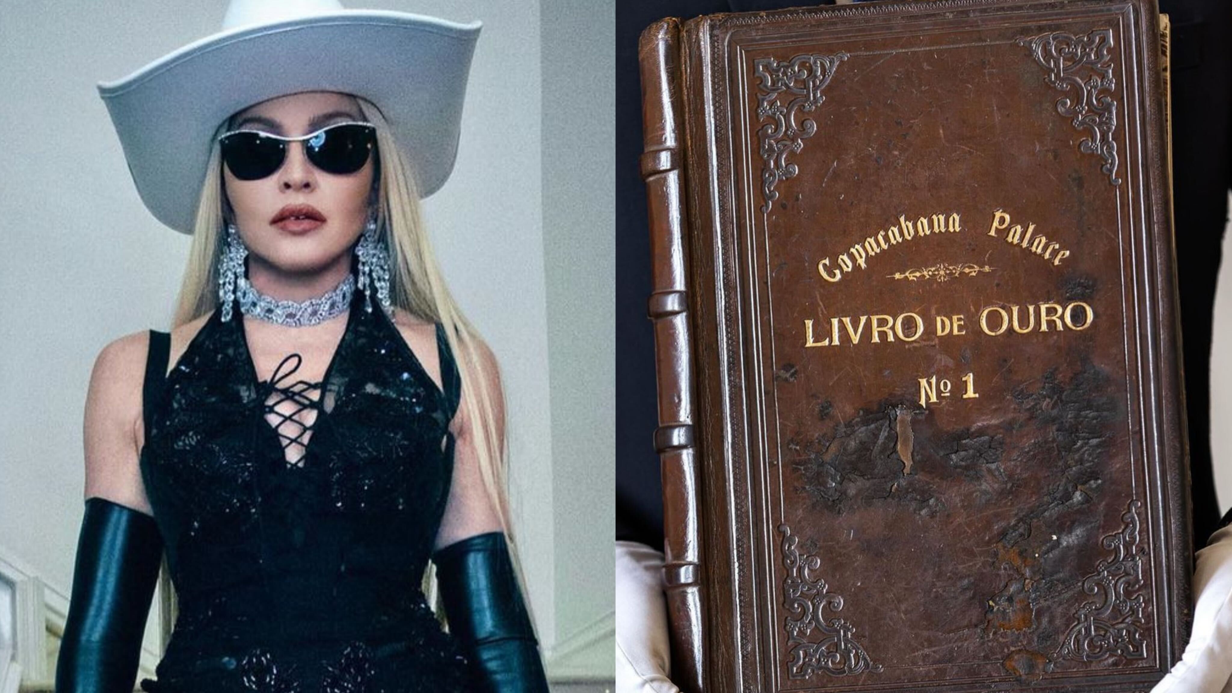Madonna deixa recado no Livro de Ouro do Copacabana Palace Reprodução Instagram - 7.5.2024