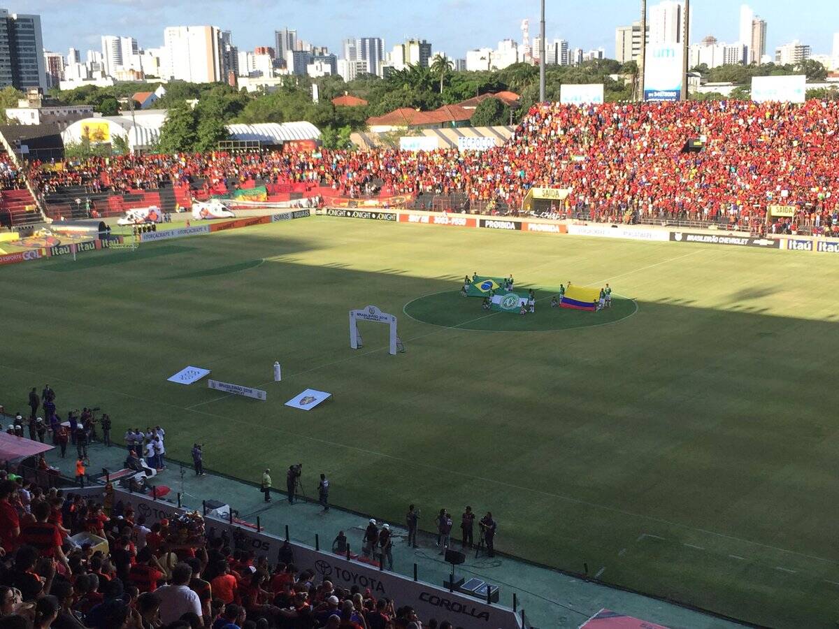 Homenagem antes de Sport e Figueirense. Foto: Reprodução