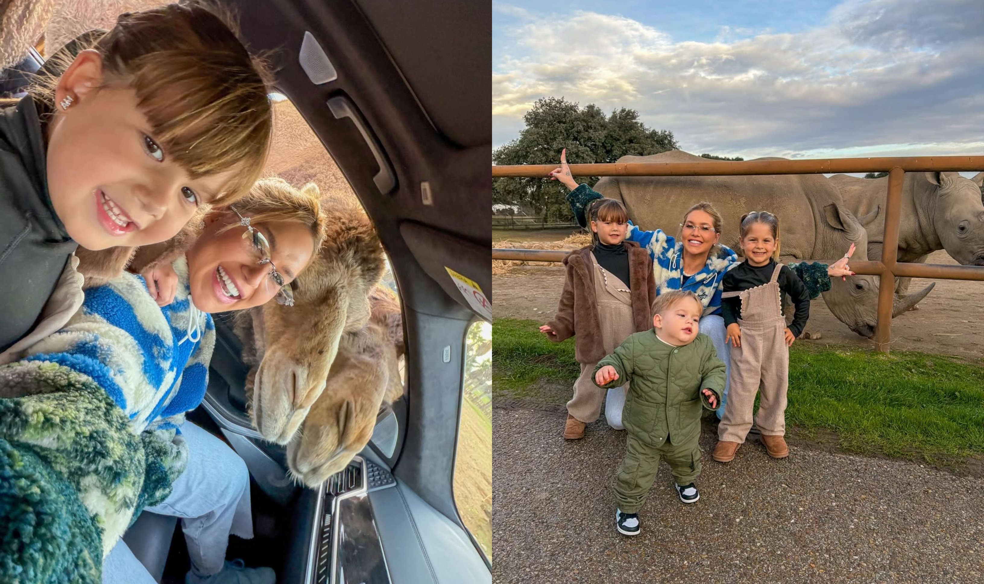 Virgínia Fonseca e os filhos dando comida aos animais. Foto: Reprodução das Redes Sociais