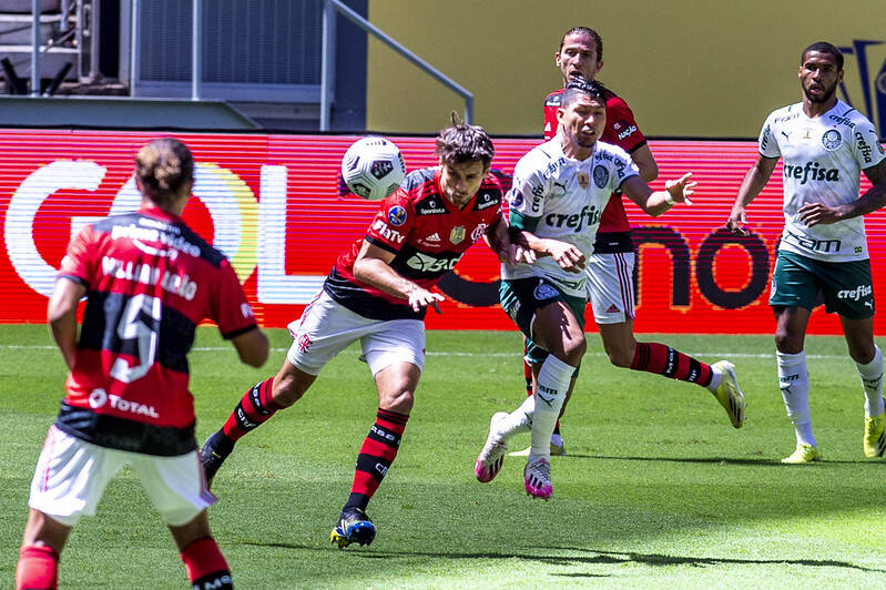 Final da Supercopa. Foto: Reprodução/Flamengo e Palmeiras