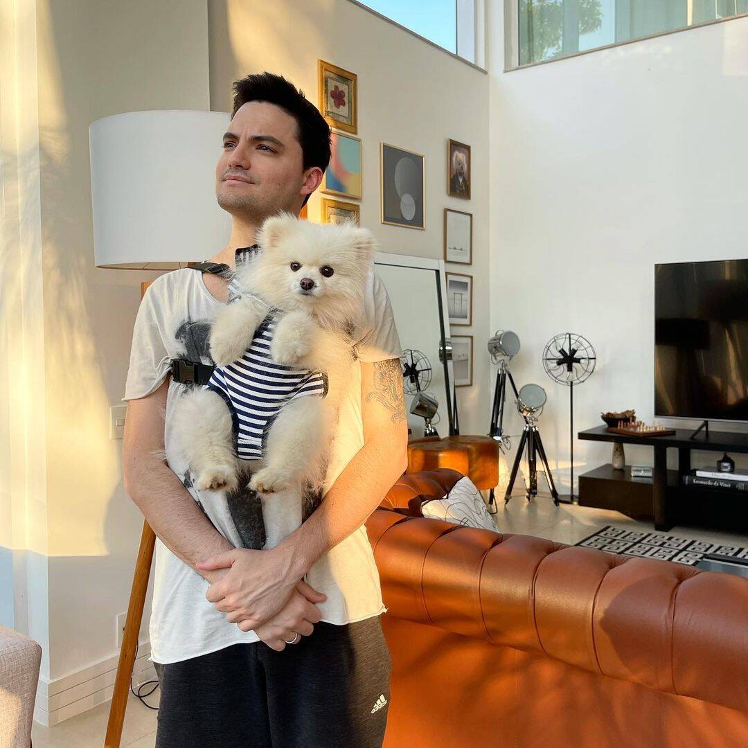 Felipe Neto e os cães de estimação. Foto: Reprodução/Instagram