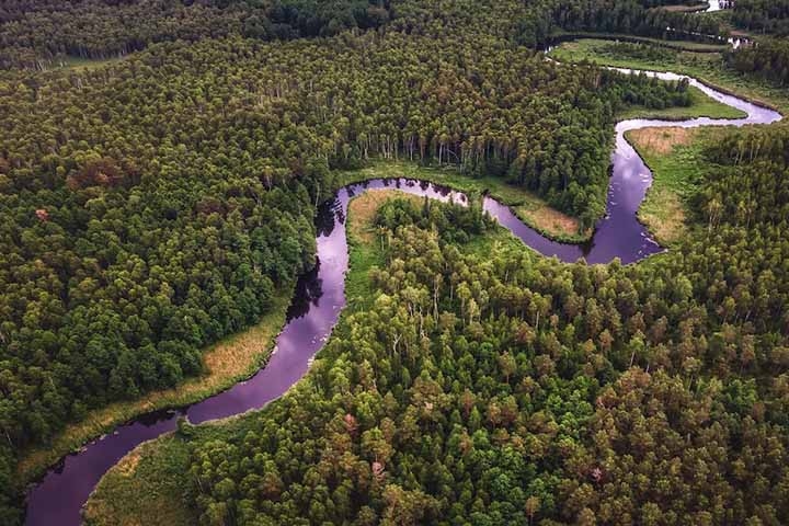 Nele, também pode-se identificar regiões esgotadas pelo intenso uso de água. Entre elas, estão a Bacia do rio Colorado (nos Estados Unidos), a própria Bacia Amazônica (descarga negativa), a Bacia do rio Orange, no sul da África, e a Bacia Murray-Darling, no sudeste da Austrália. Reprodução: Flipar