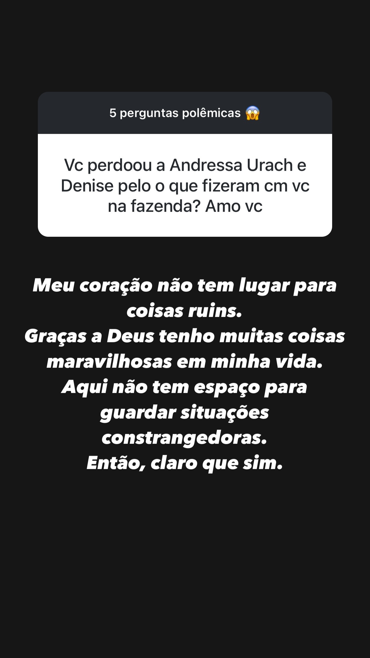 Bárbara Evans responde seguidor no Instagram Reprodução/Instagram