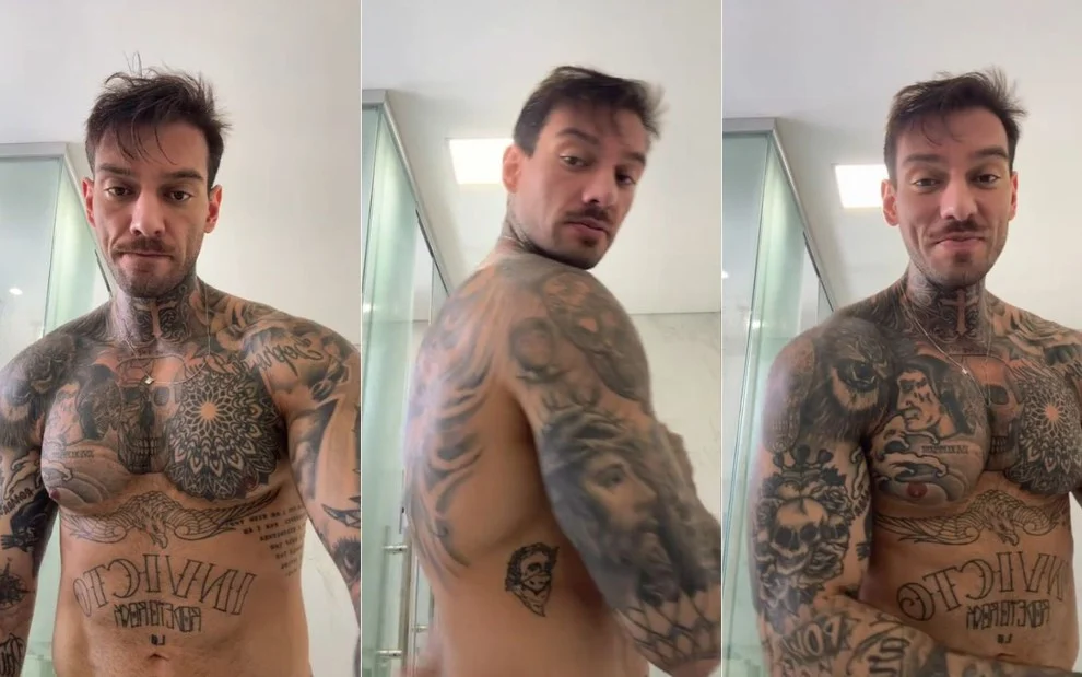 Lucas Lucco compartilhou o vídeo no TikTok. Foto: Reprodução/TikTok 