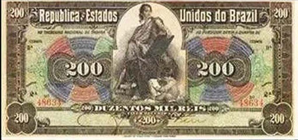 Real Brasileiro (plural: Réis): ficou em circulação por 109 anos, de 8 de outubro de 1833 a 31 de outubro de 1942. Era representado pelo símbolo “Rs”. Reprodução: Flipar