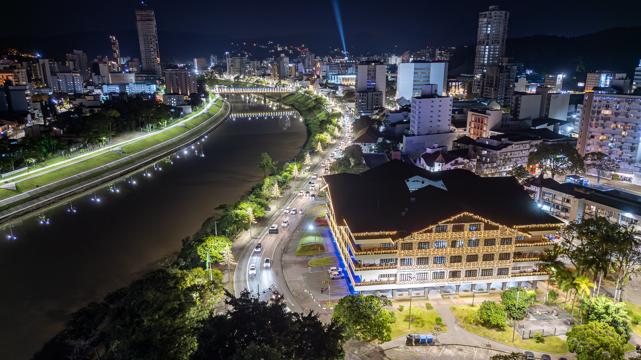 Luzes na Cidade, Blumenau SC. Foto: Divulgação / Prefeitura de Blumenau (SC)