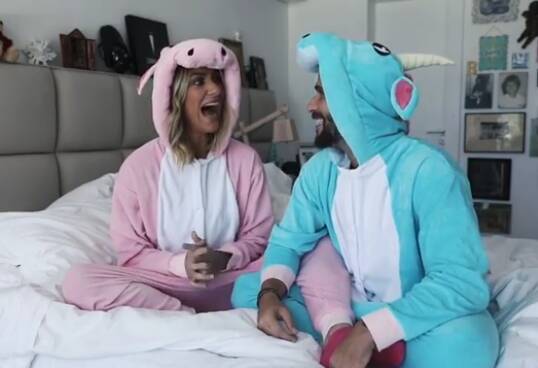 Giovanna Ewbank brincou com o marido em vídeo no canal "GIOH", no Youtube. Foto: Reprodução/Instagram