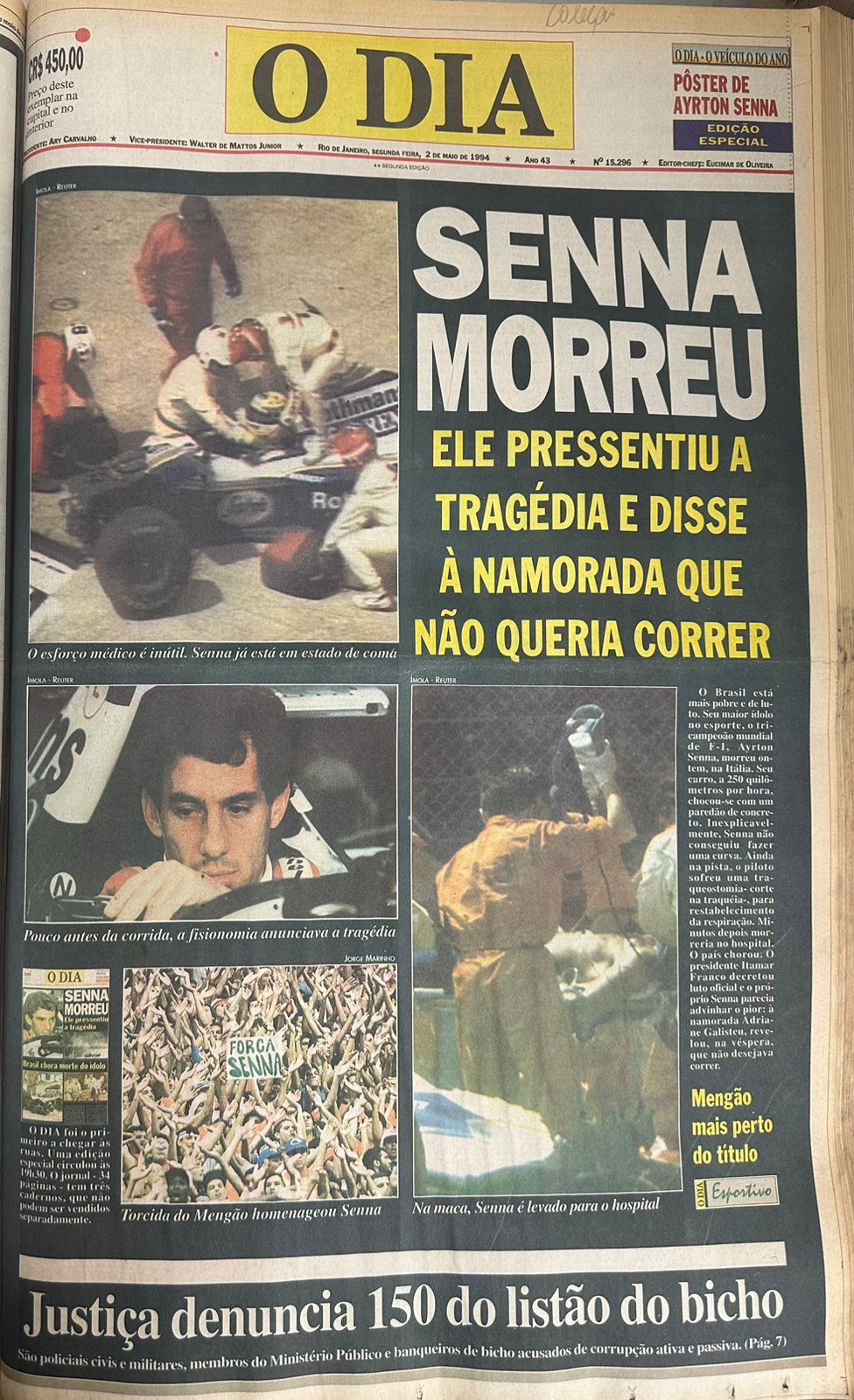 Morte de Ayrton Senna. Foto: Reprodução