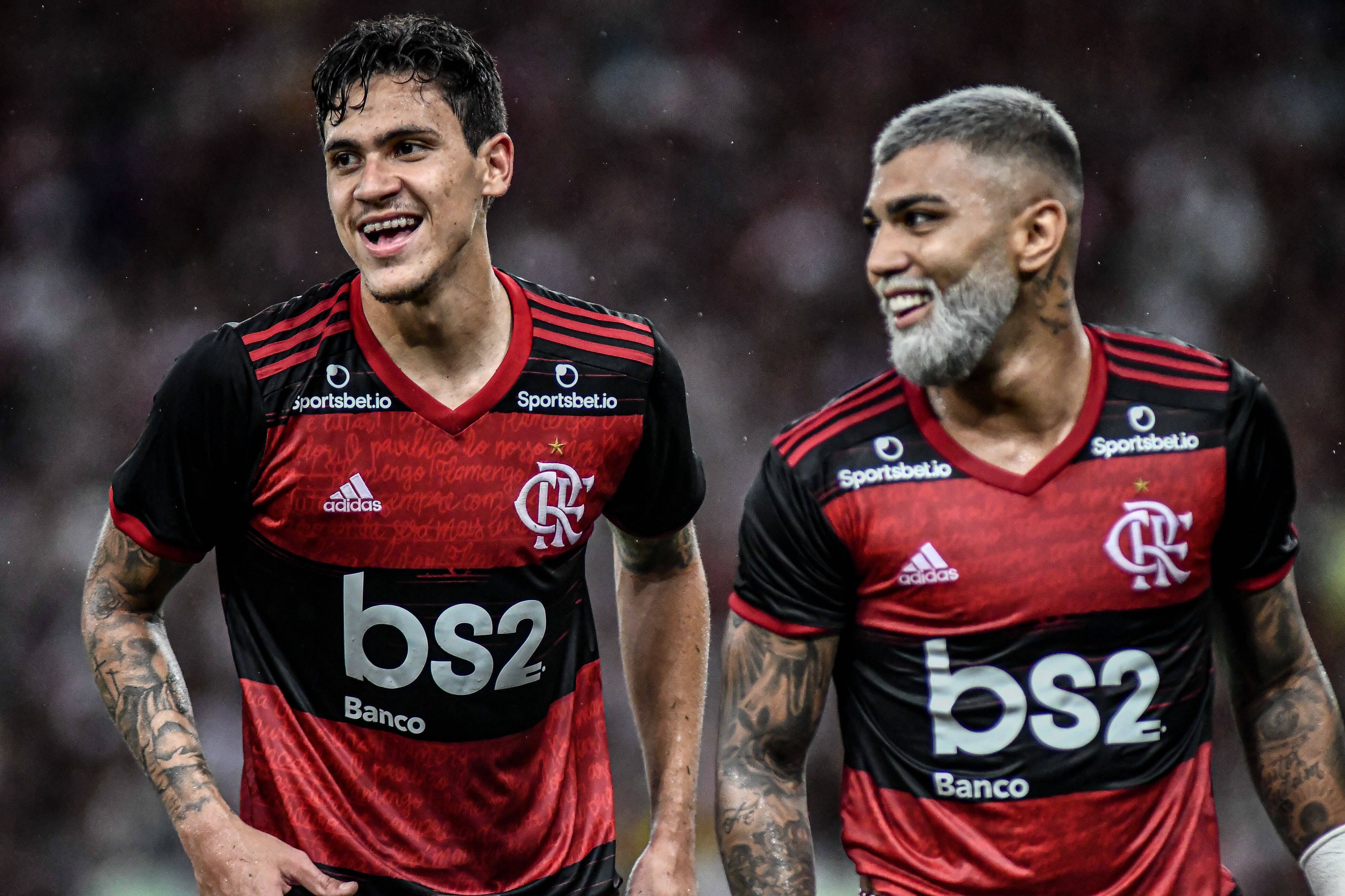 Pedro e Gabigol, atacantes do Flamengo. Foto: Agência O Globo
