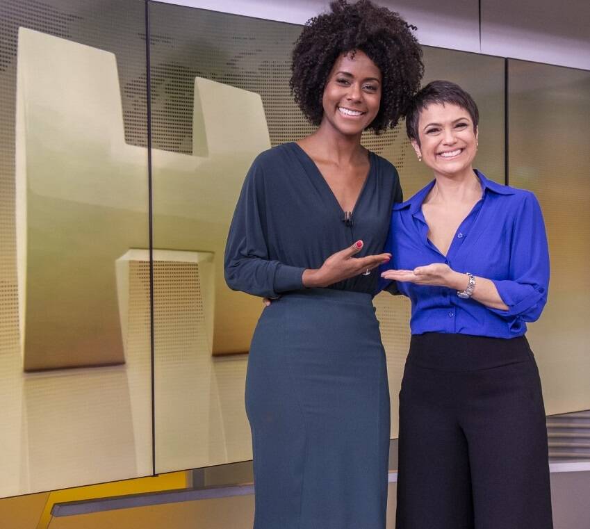 Maju e Sandra no "JH". Foto: Divulgação/ Globo