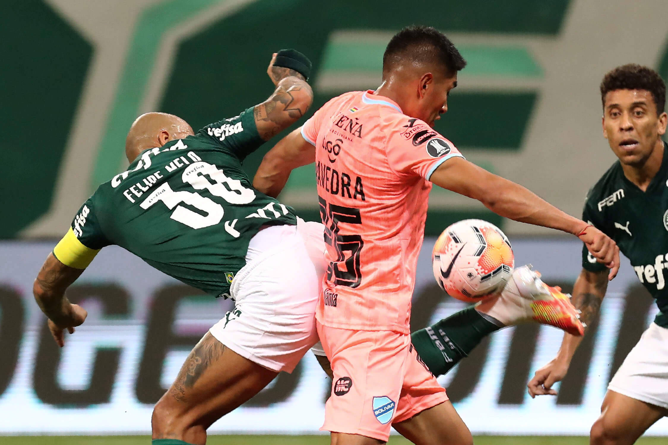 Palmeiras x Bolívar. Foto: Reprodução/Twitter Conmebol