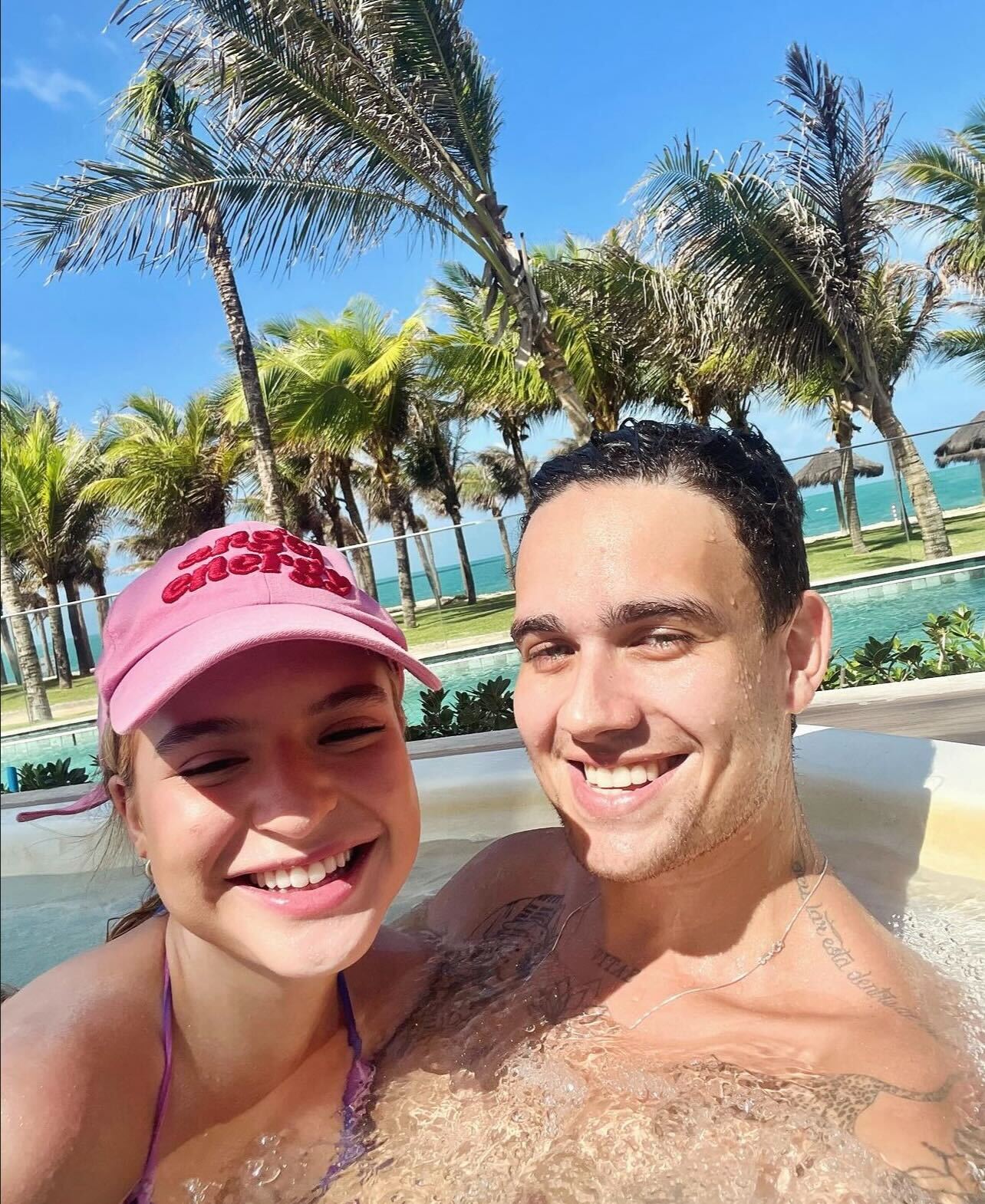 Sophia Valverde e Rafa Almeida em resort no Ceará Reprodução/Instagram - 8.2.2024
