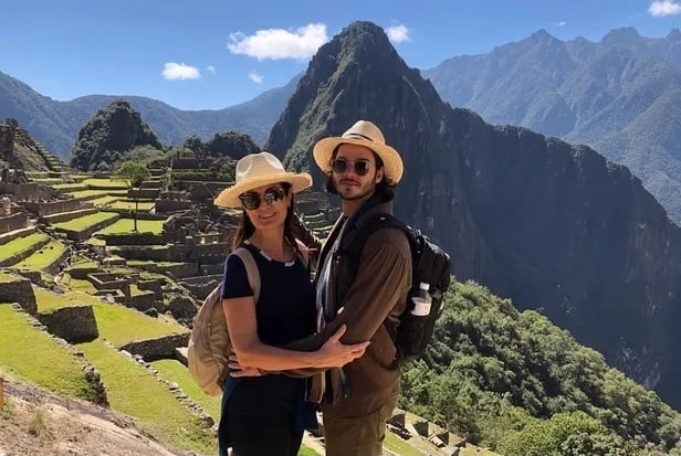 Fátima Bernardes e Túlio Gadelha em Macchu Picchu, no Peru. Foto: Reprodução/Instagram