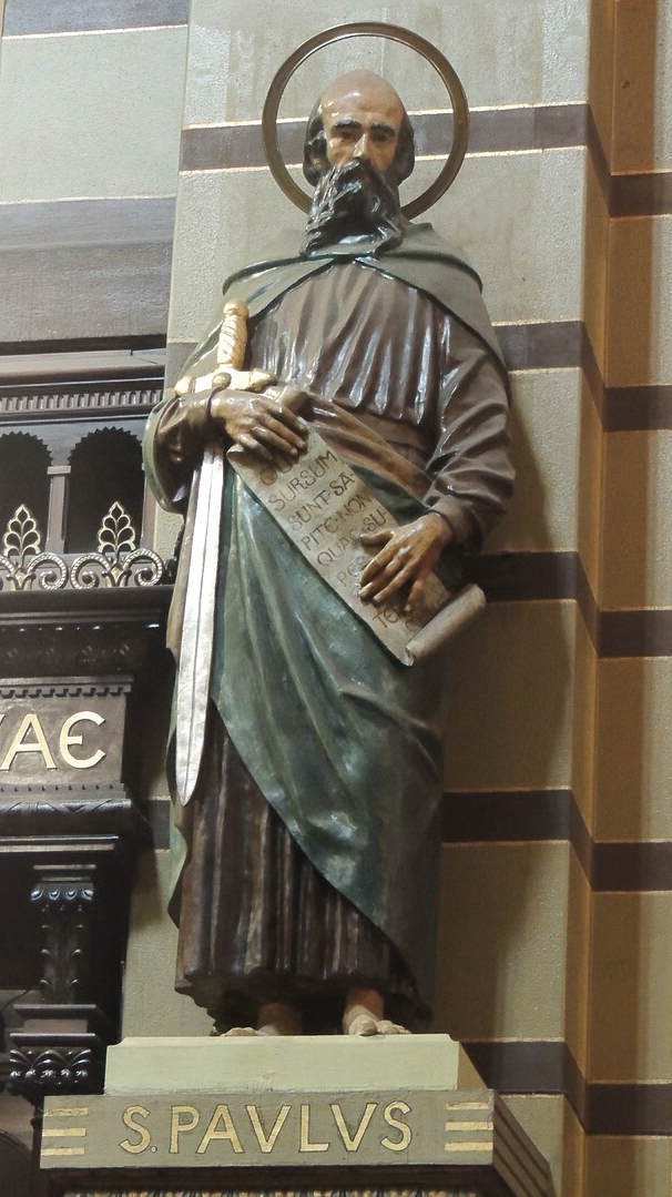 São Paulo (SP) - São Paulo Apóstolo - Viveu de aproximadamente 5 a 67 d.C. e é conhecido por suas viagens missionárias e por escrever várias cartas do Novo Testamento. Ele é considerado um dos fundadores da Igreja Cristã, com uma profunda influência na teologia cristã. Celebrado em 29 de junho. 
 Reprodução: Flipar