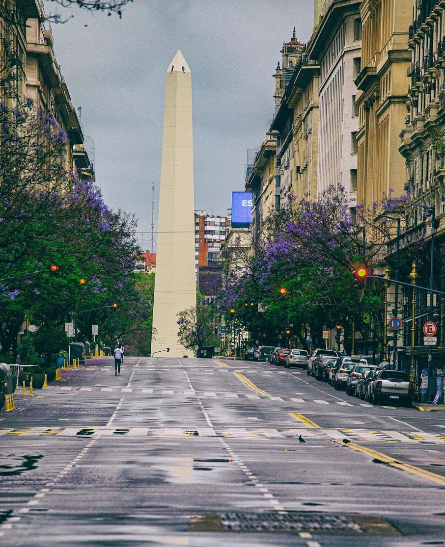 Obelisco, em Buenos Aires. Foto: Reprodução/Instagram @buenosaires 25.08.2022