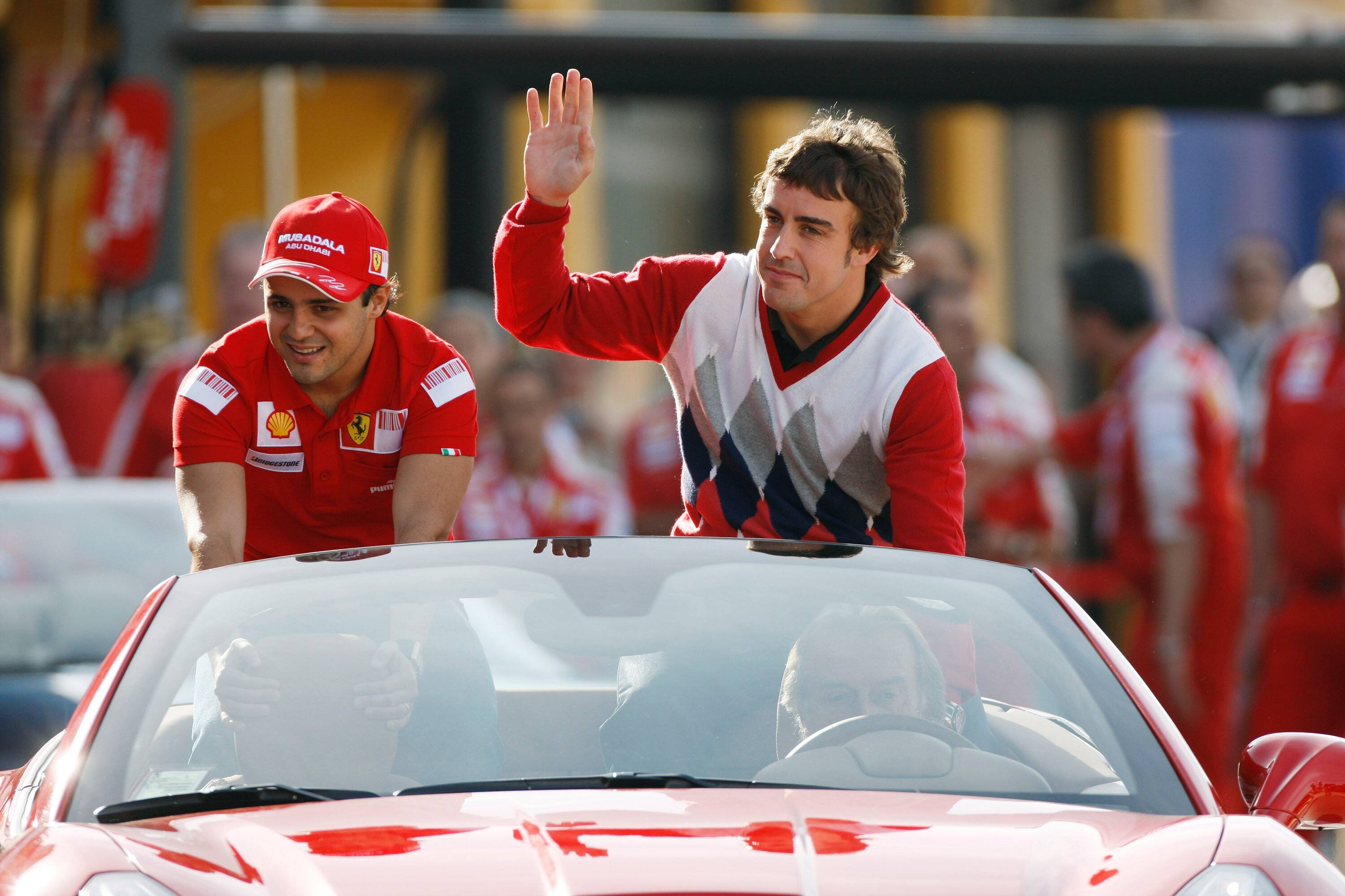 Desde 2009, Massa tinha como companheiro de equipe na Ferrari o espanhol Fernando Alonso. Foto: Getty Images