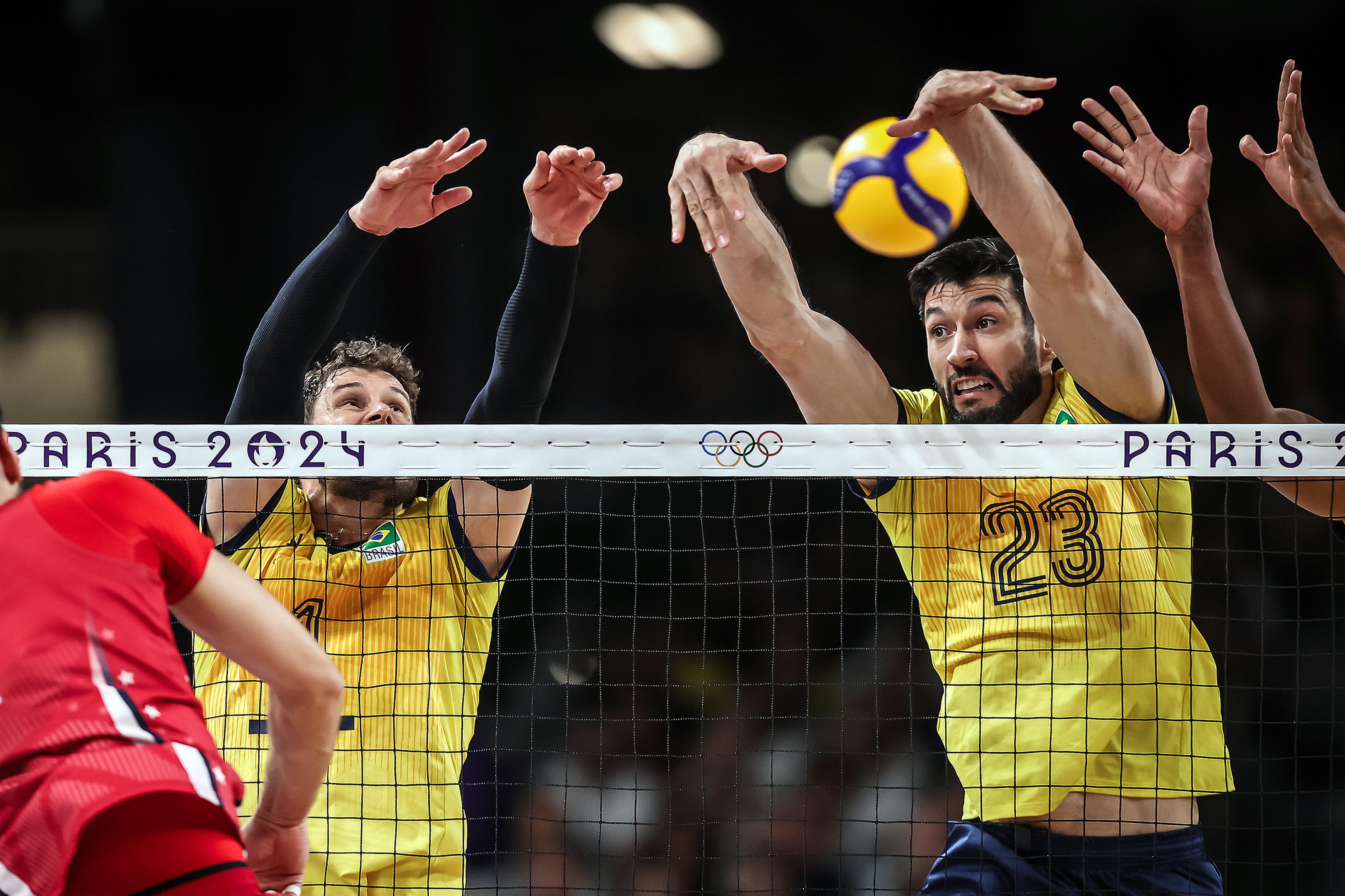 Brasil x Estados Unidos - vôlei masculino Paris 2024 Gaspar Nóbrega/COB