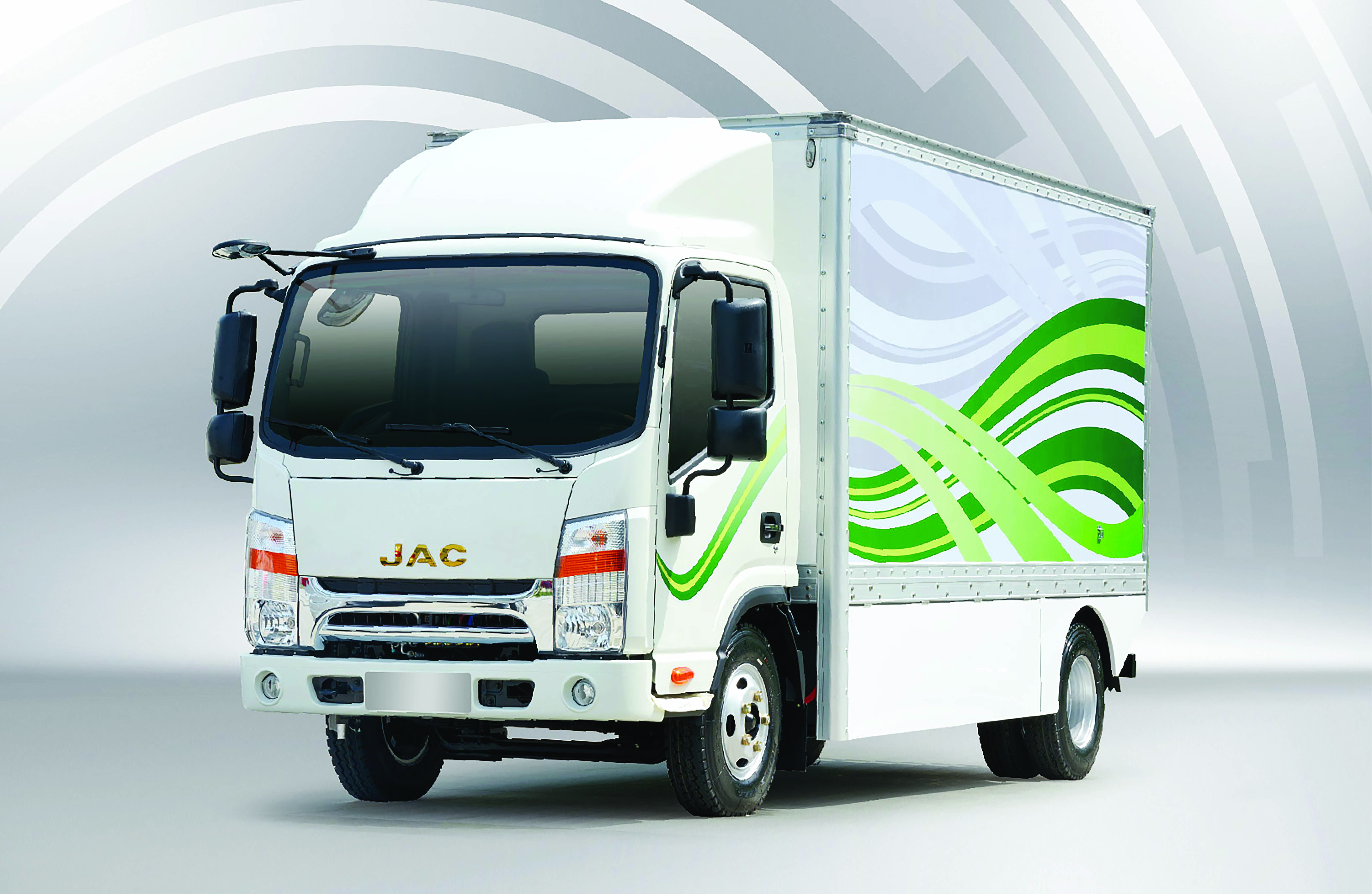 JAC iET 1200, caminhão elétrico . Foto: Divulgação