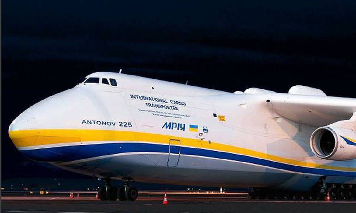 Antonov, maior avião do mundo, em Guarulhos GRU/Divulgação