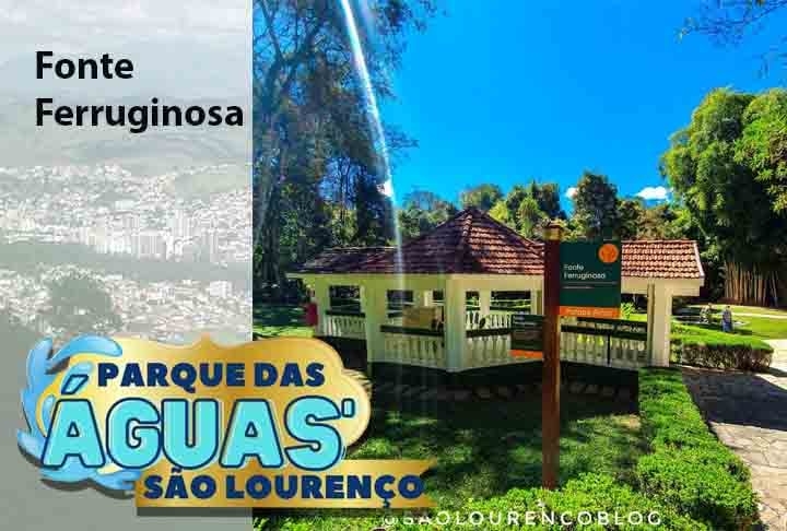 A Fonte Ferruginosa por conter muito ferro é boa para combater anorexia, anemia e astenia. Reprodução: Flipar