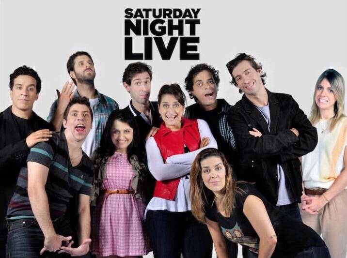 Rafinha Bastos e o elenco do extinto 'Saturday Night Live'. Foto: Divulgação