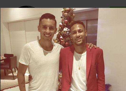 Neymar posou também ao lado do zagueiro Marquinhos, do PSG e seleção brasileira. Foto: Reprodução/Instagram