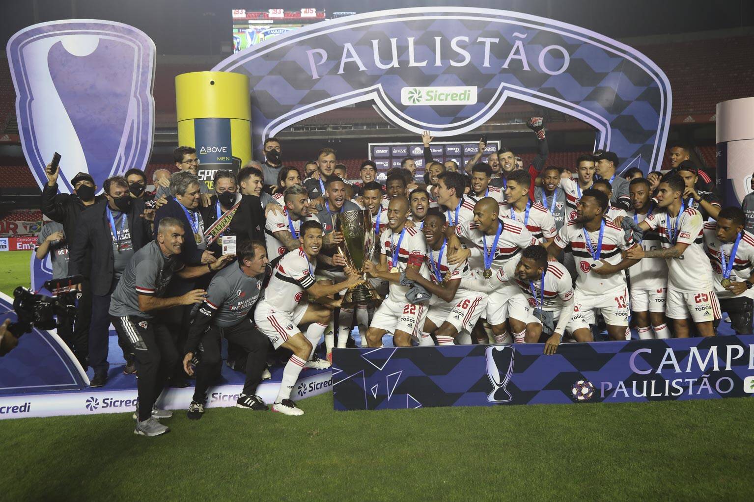 São Paulo campeão paulista - 2021. Foto: Rubens Chiri / São Paulo