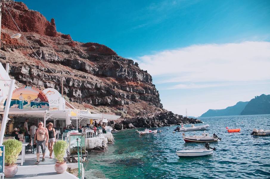 A Ilha de Santorini, na Grécia.. Foto: Pexels