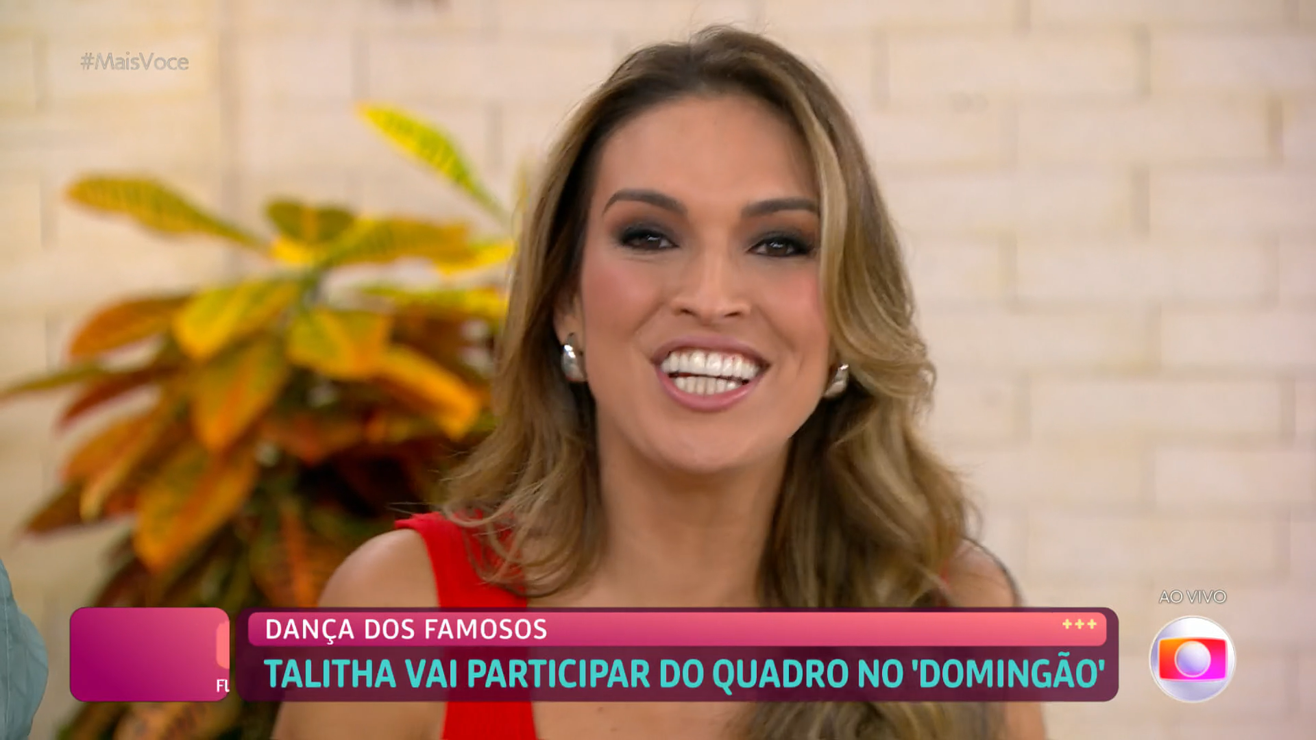 Durante o 'Mais Você', Talitha Morete foi confirmada no 'Dança dos Famosos' Reprodução/Globo - 29.02.2024