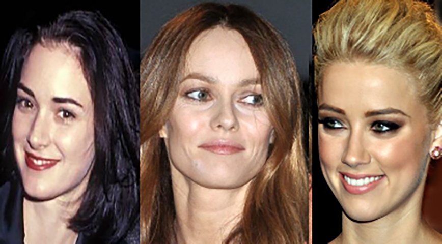 A vida amorosa de Depp foi movimentada. Ele teve várias namoradas e chegou a se casar três vezes: Lori Allison (1983-1985), Vanessa Paradis (1998-2012) e Amber Heard (2015-2017).  Reprodução: Flipar