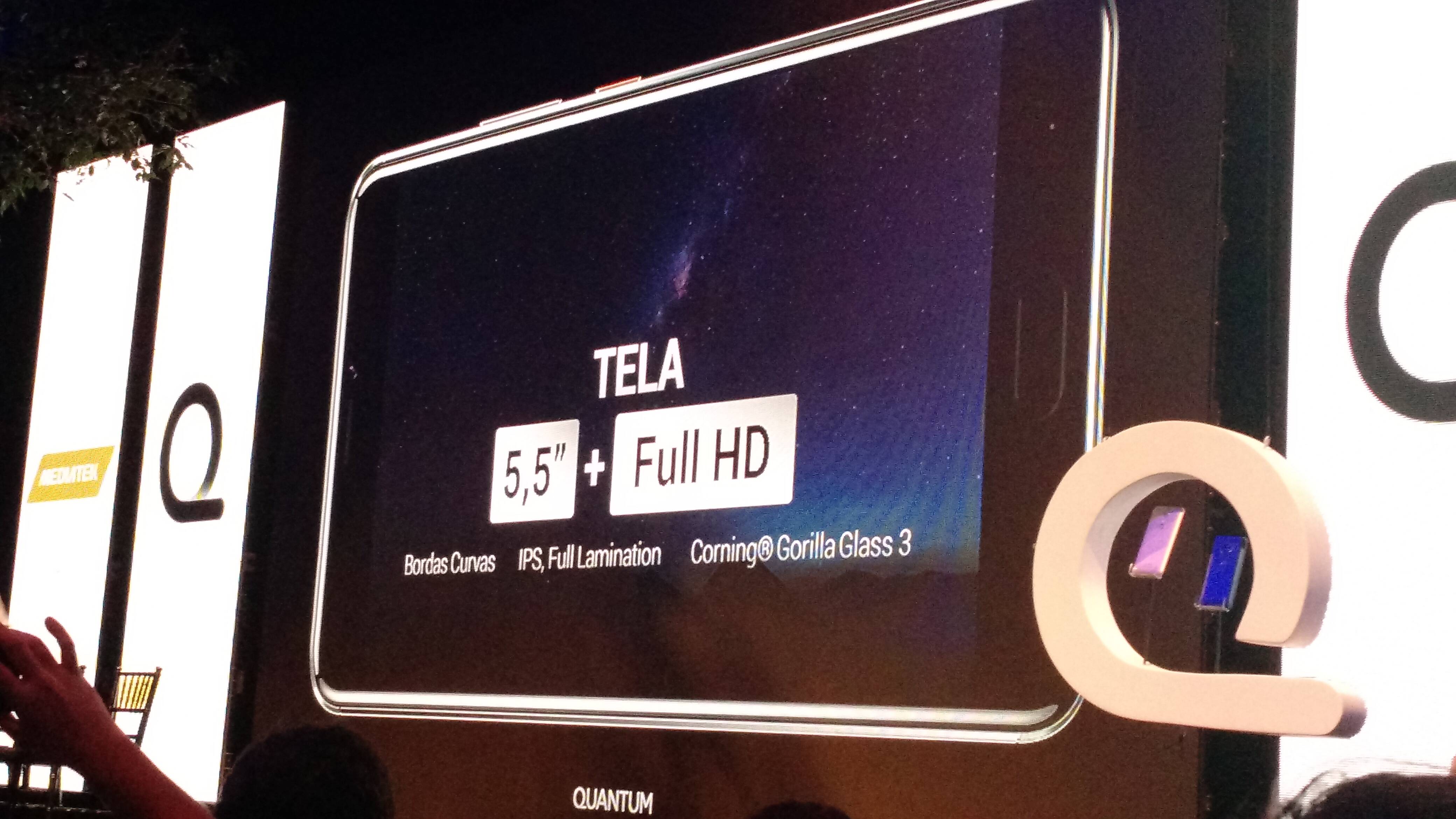 Quantum Sky tem tela Full HD LCD IPS de 5,5 polegadas. Foto: Victor Hugo Silva/Brasil Econômico