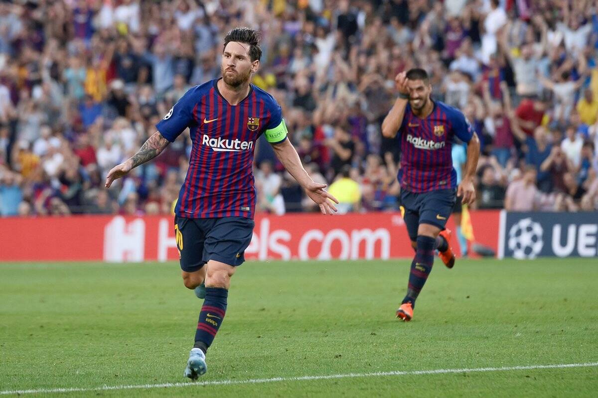 Messi marcou três vezes e ajudou na vitória do Barcelona sobre o PSV, pela primeira rodada da Liga dos Campeões. Foto: Reprodução/Twitter/ChampionsLeague