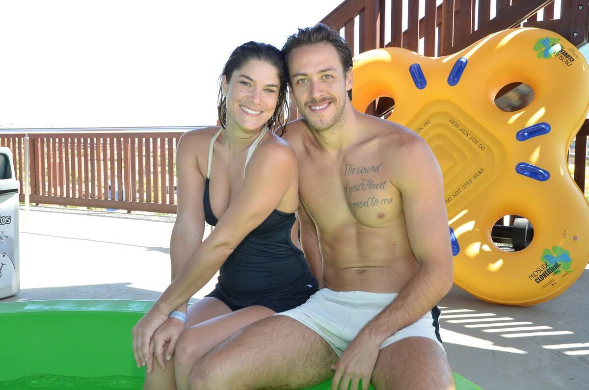 Priscila Fantin com o marido, Renan Abreu