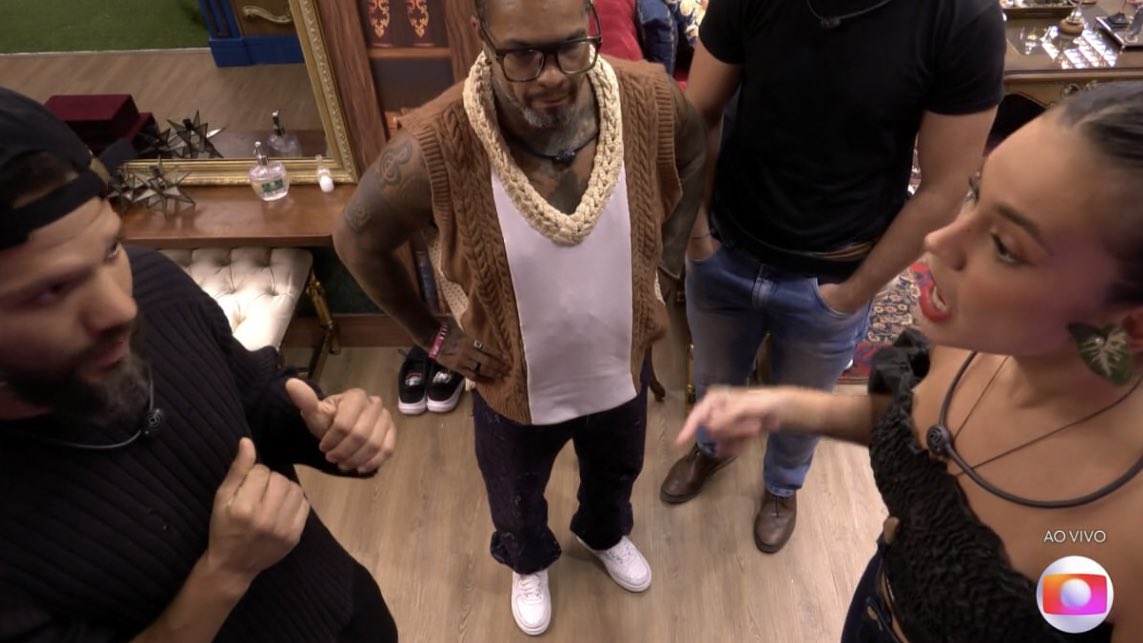 Juninho protagonizou barraco com Alane e Leidy no 'BBB 24' Reprodução/Globo - 05.02.2024