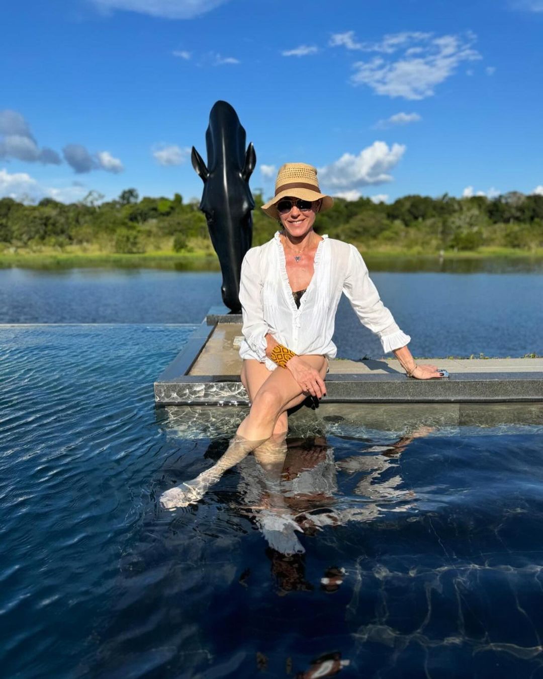 Christiane Torloni está em viagem ao Amazonas  Reprodução/Instagram