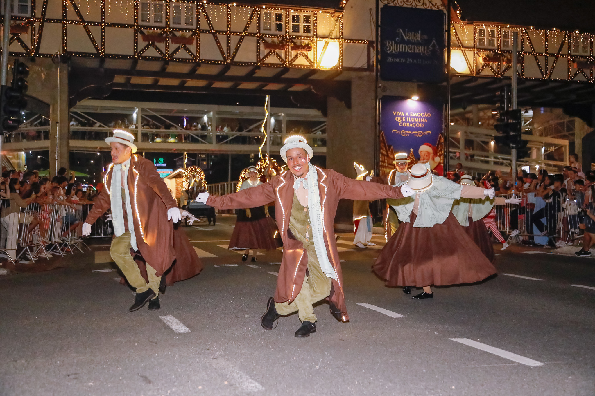 Desfile de Natal em Blumenau - SC. Foto: Divulgação / Prefeitura de Blumenau (SC)