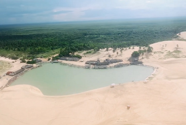 Fundado em fevereiro de 2002, o Parque Nacional de Jericoacoara está localizado a cerca de 300 km de Fortaleza, em uma área de 8,4 mil hectares.  Reprodução: Flipar