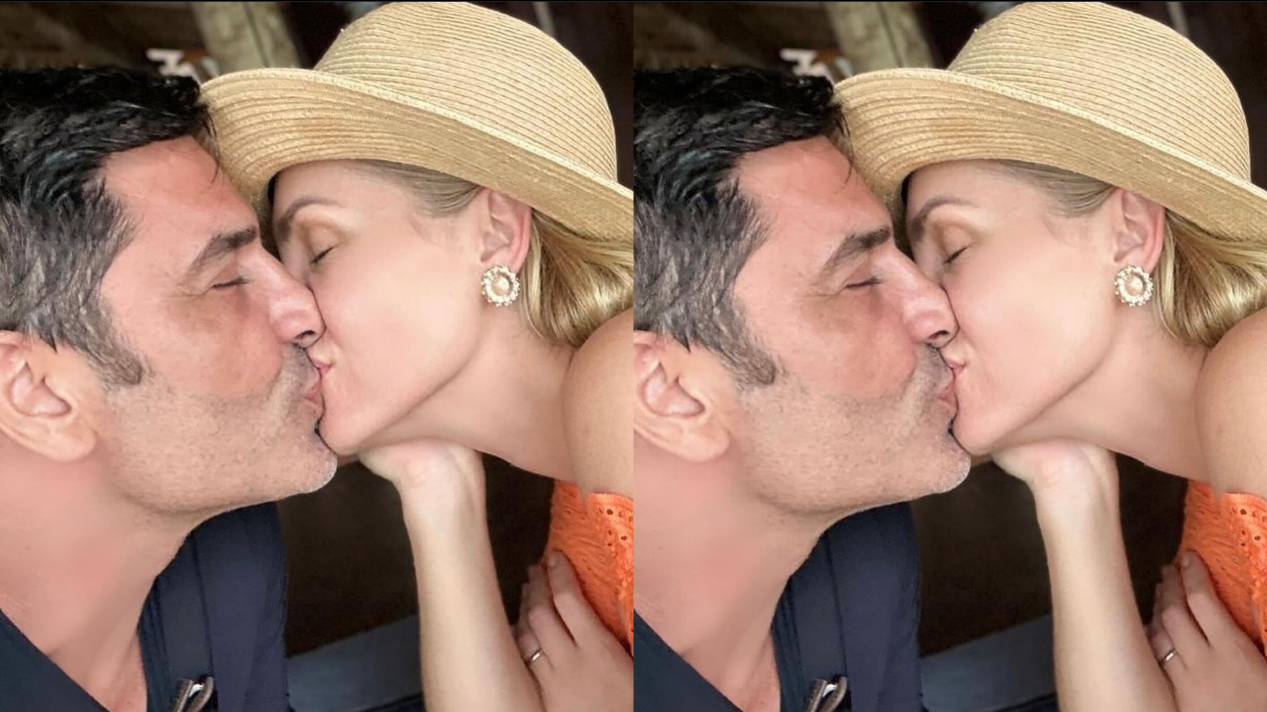 Ana Hickmann e Edu Guedes se beijam Reprodução Instagram - 12.3.2024