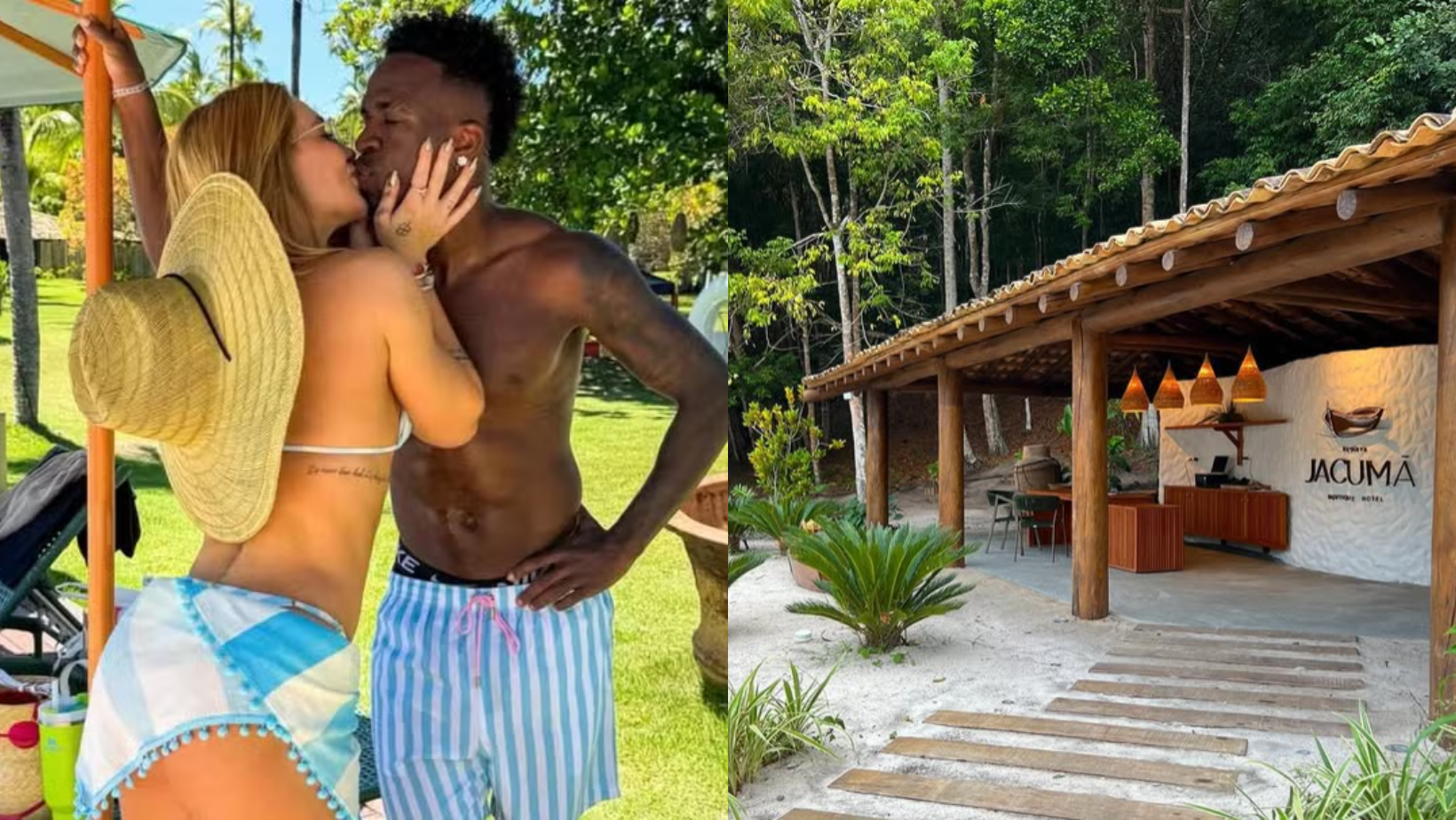 Virginia e Vini Jr. estão no Reserva Jacumã. Foto: Reprodução/ Instagram @virginia @reservajacumaboutique