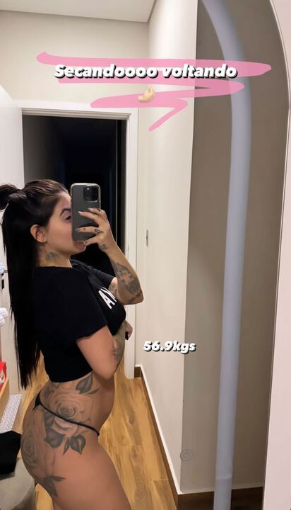 MC Mirella divulga peso atual após gravidez Reprodução/Instagram - 20.02.2024