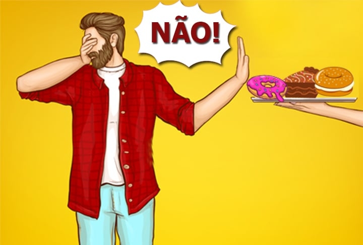 Não come gordura nem açúcar.  Doces e quitutes estão fora de sua dieta, sempre. Sem exceções. Sua alimentação é controlada de forma muito rígida Reprodução: Flipar