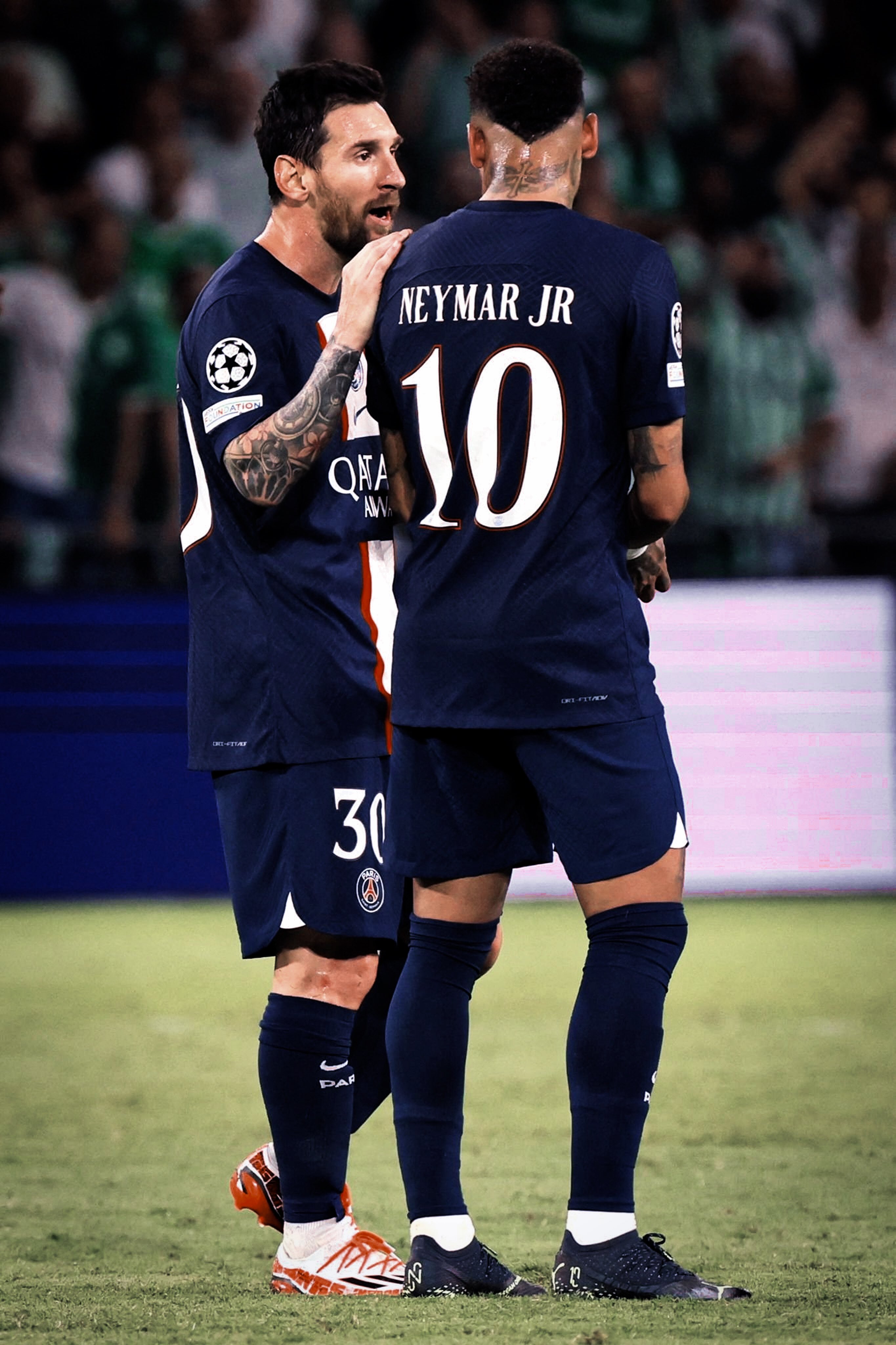 Messi e Neymar. Foto: Reprodução/Twitter