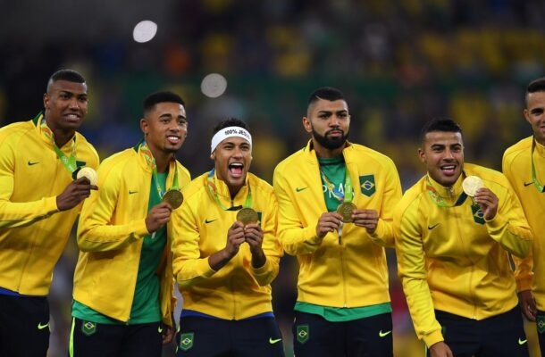 Brasil 1 (5) x (4) 1 Alemanha - dia 20 de agosto de 2016, pela final olímpica dos Jogos do Rio de Janeiro, que deu o inédito ouro olímpico à Seleção - Gols: Neymar (BRA)