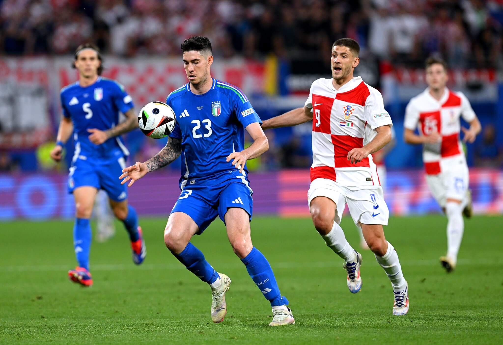 Croácia x Itália (Fotos: X/Uefa Euro 2024 e X/Nazionale Italiana)