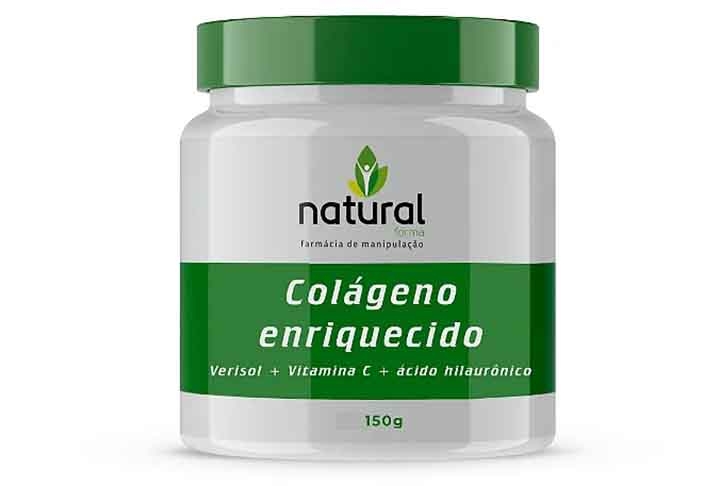 Já o colágeno enriquecido ou body balance é encontrado normalmente na pele, músculo e órgãos internos. Normalmente, é comercializado pela indústria de alimentos como suplemento alimentar visando ganho de massa. Reprodução: Flipar