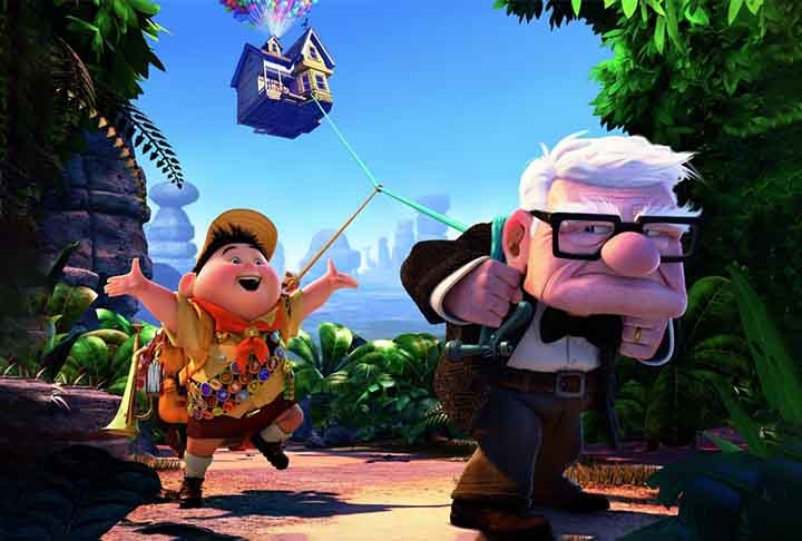 “Up - Altas Aventuras” faturou mais de 700 milhões de dólares em bilheteria em 2009 e, no ano seguinte, conquistou duas estatuetas do Oscar (Melhor Filme de Animação e Melhor Trilha Sonora). 
 Reprodução: Flipar